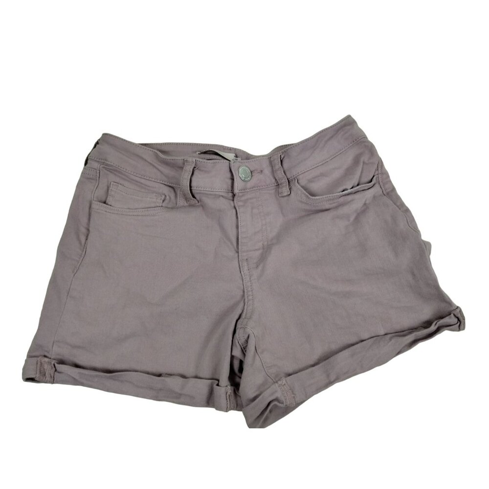 So Misses 9W Low Rise Lavender Denim Midi Shorts